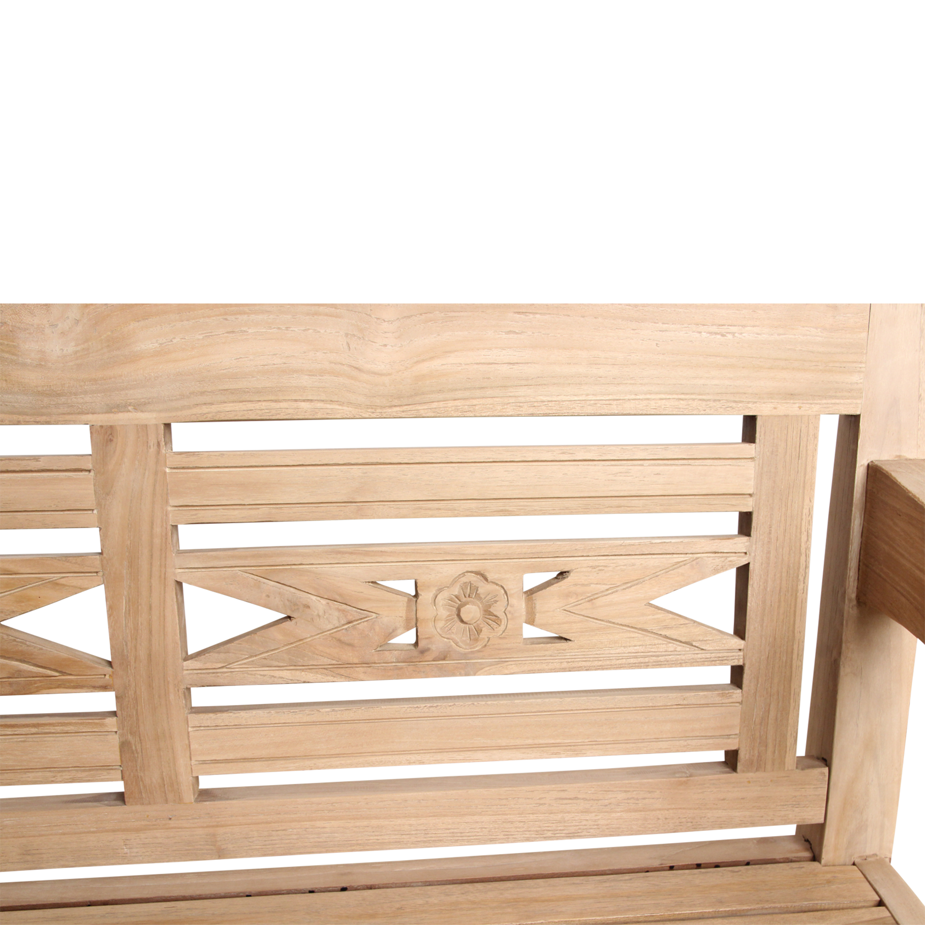 Boho teakhouten tuinbank