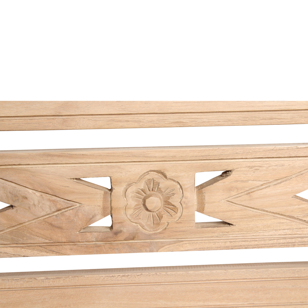 Boho teakhouten tuinbank