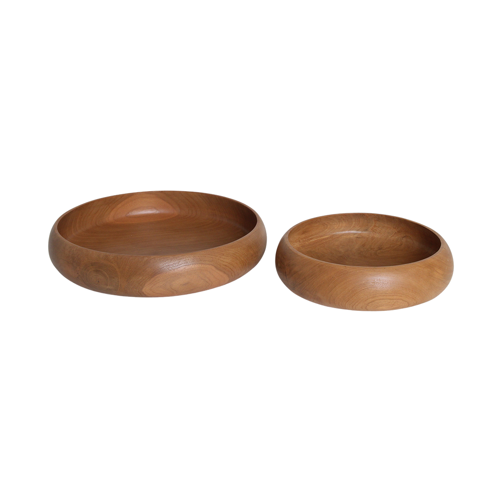 Teakhouten schaal large - Ø 37 cm