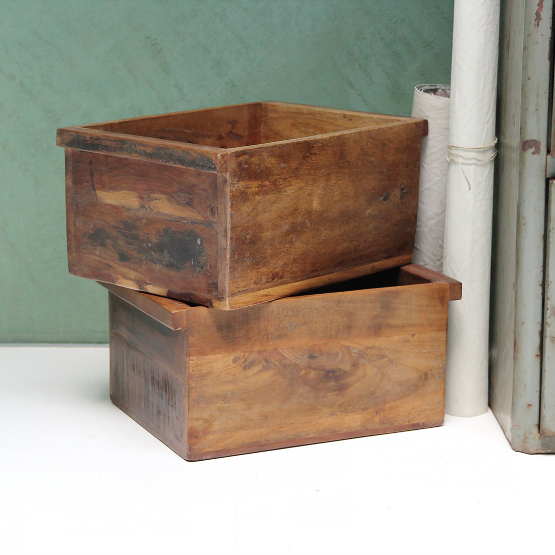 Factory storage box - FSC-recycled wood - 42x20x30 cm