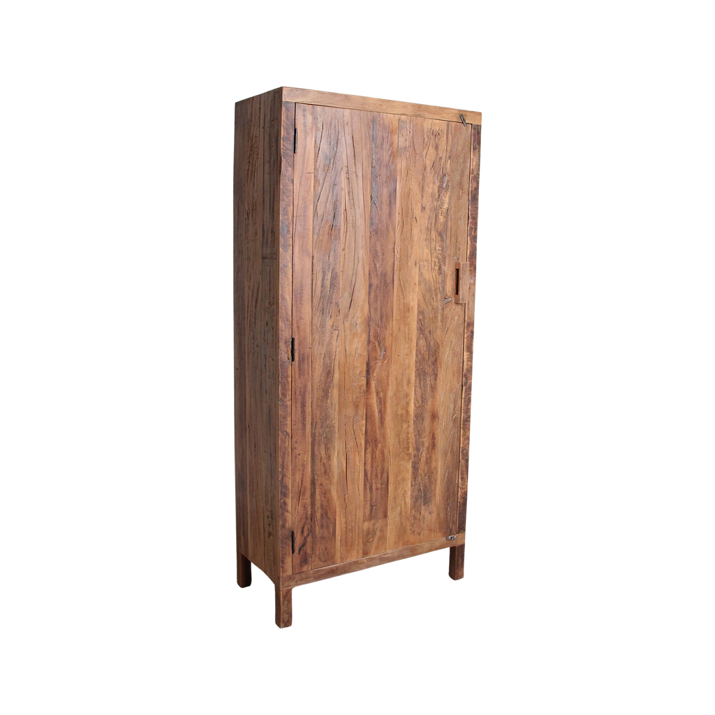 Farmwood 1-deurs kast - FSC-gerecycled hout - 80x40x180 cm