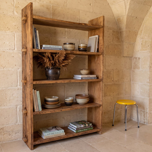 Farmwood storage rack - FSC-recycled wood - 100x37x180 cm