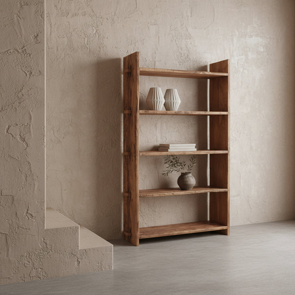 Farmwood storage rack - FSC-recycled wood - 100x37x180 cm