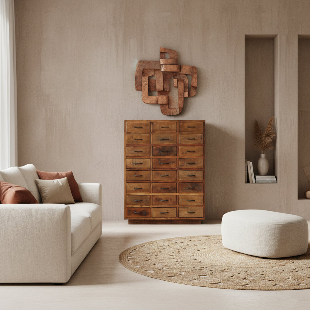 Factory chest of drawers with 24 drawers