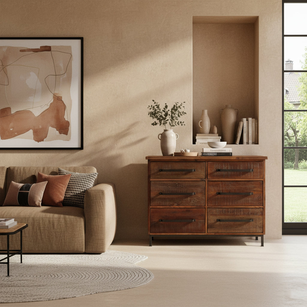 Factory dressoir met 6 laden