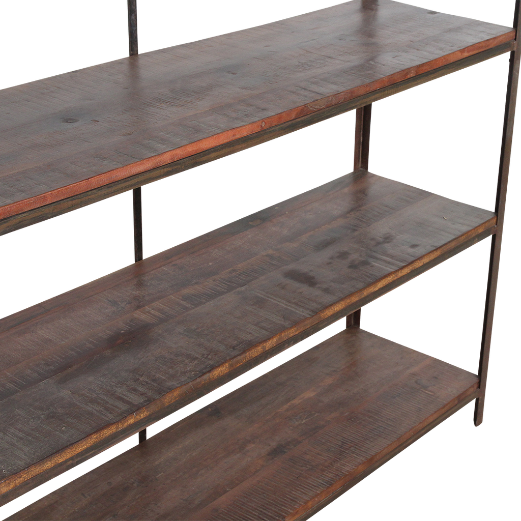 Factory ijzeren rek met FSC houten planken