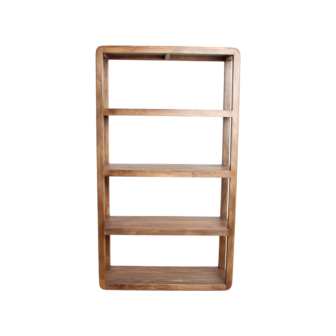 Bullnose mangohouten rek - 100x38x177 cm