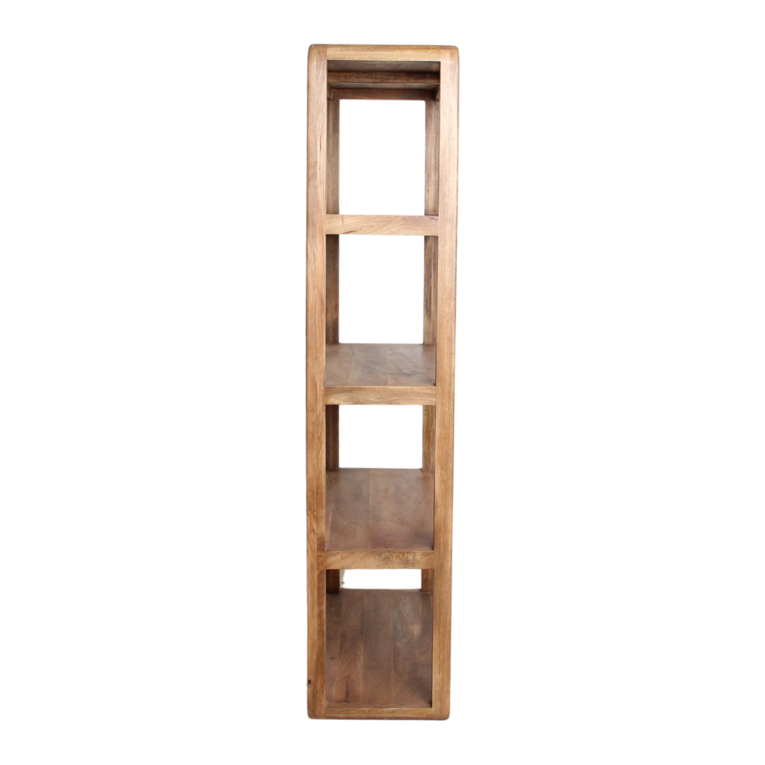 Bullnose mangohouten rek - 100x38x177 cm