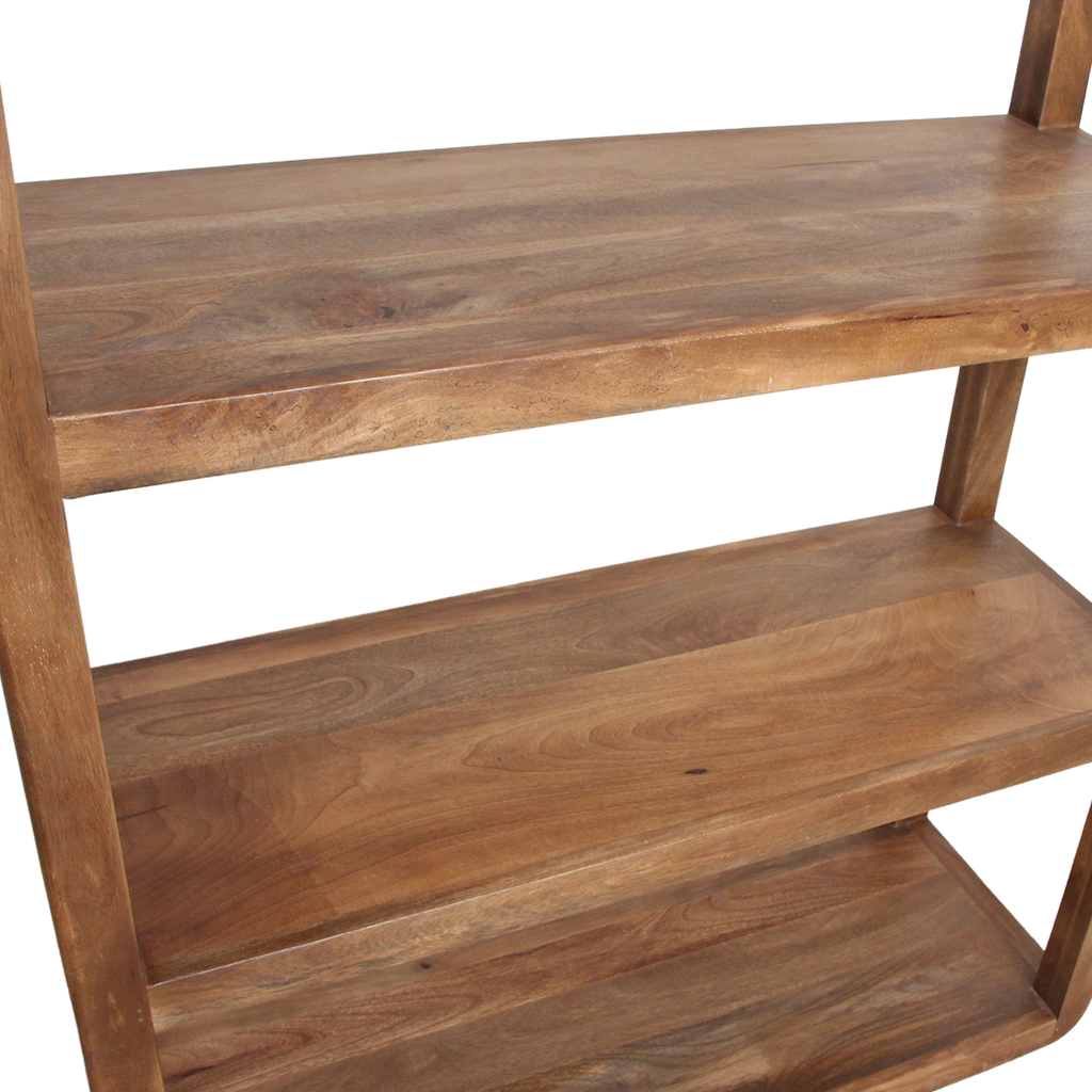Bullnose mangohouten rek - 100x38x177 cm