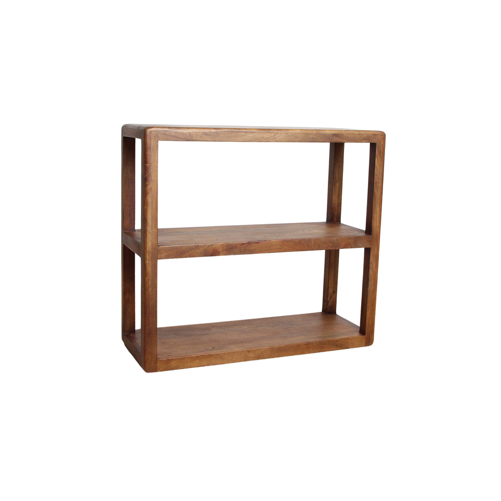 Bullnose mangohouten rek - 100x38x100 cm