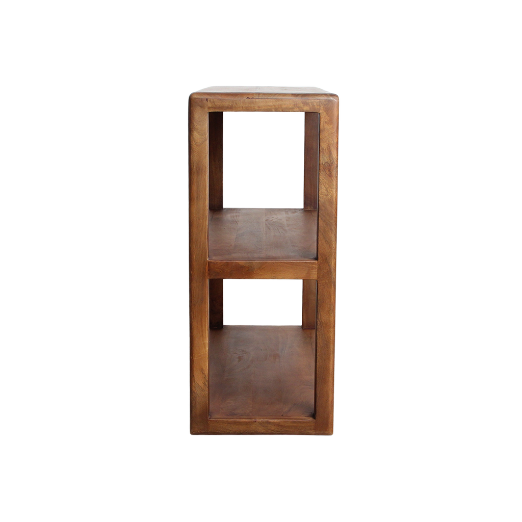 Bullnose mangohouten rek - 100x38x100 cm