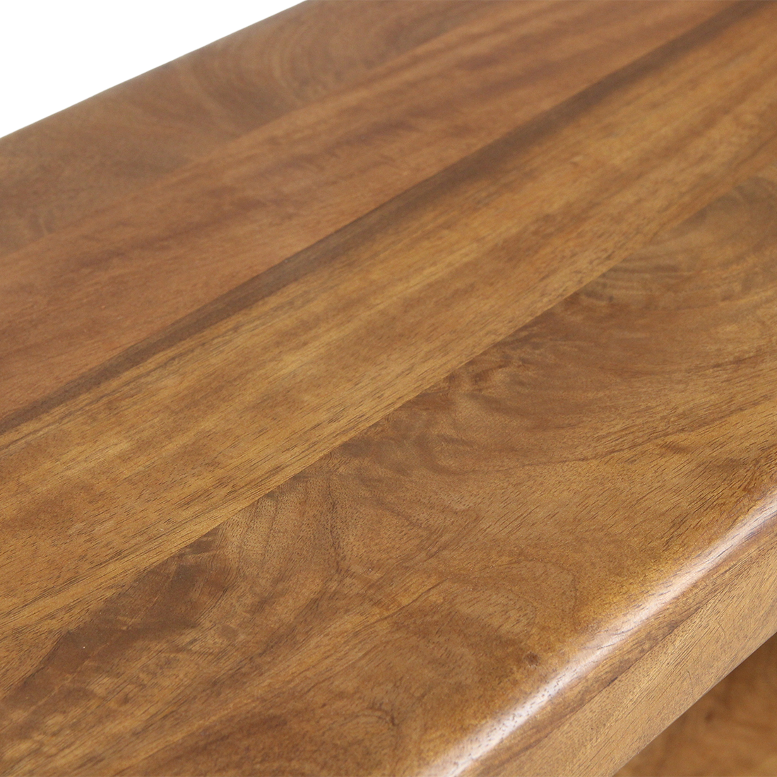 Bullnose mangohouten rek - 100x38x100 cm
