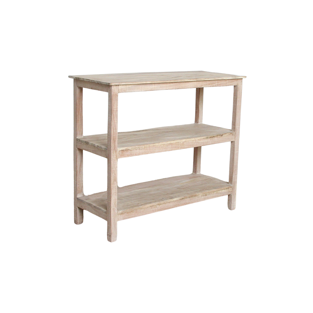 Limewash shoe rack - 90x35x76 cm