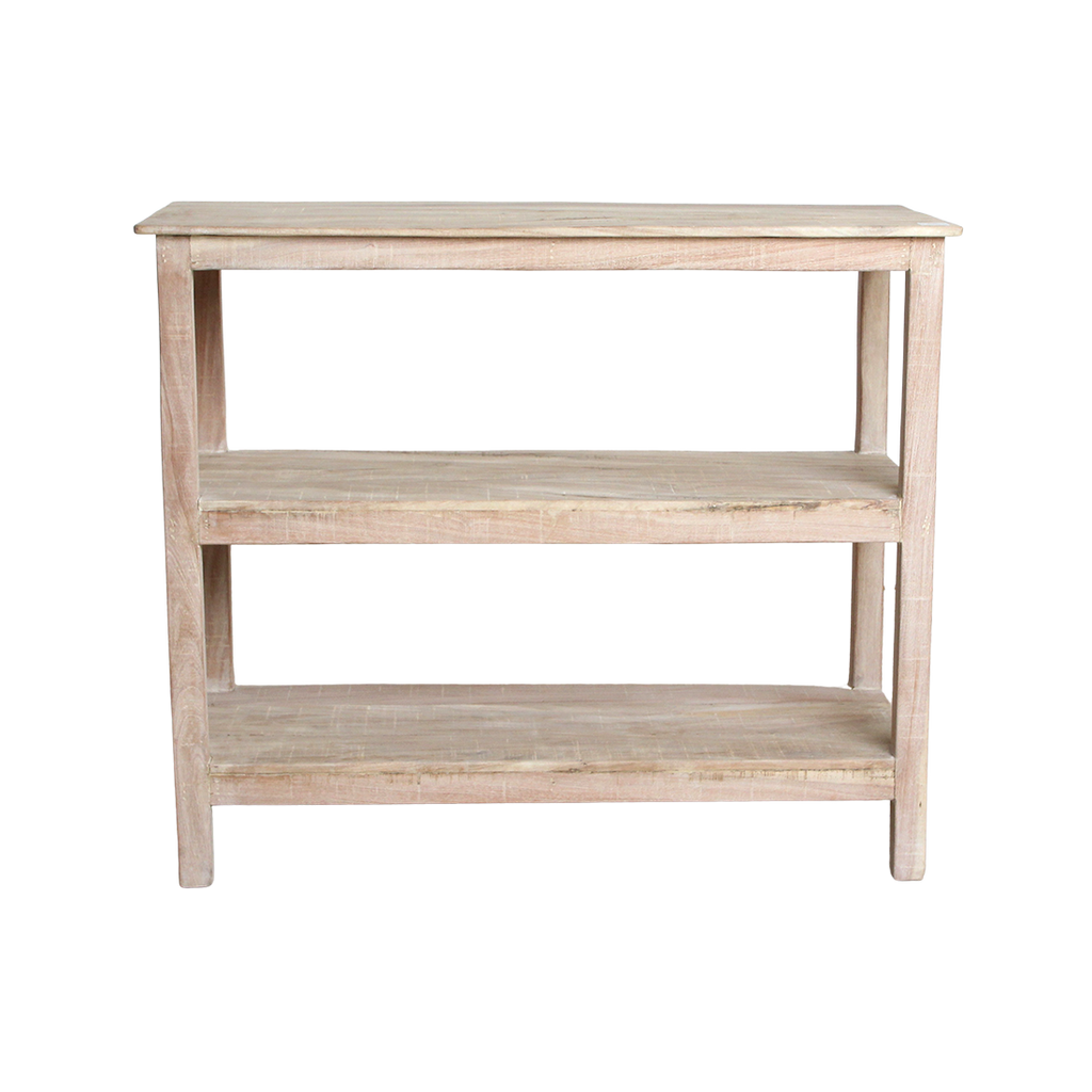 Limewash shoe rack - 90x35x76 cm