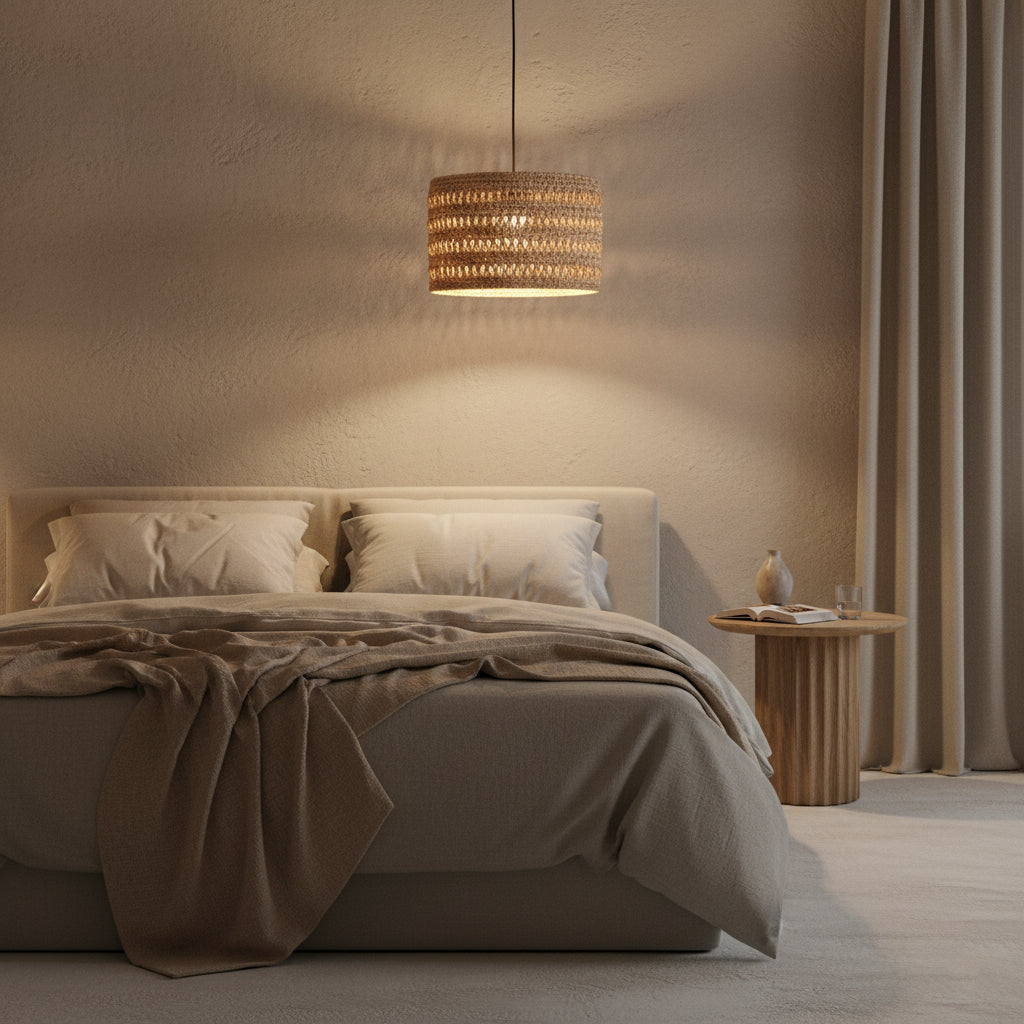 Herba hanglamp van zeegras - Ø 40x25 cm