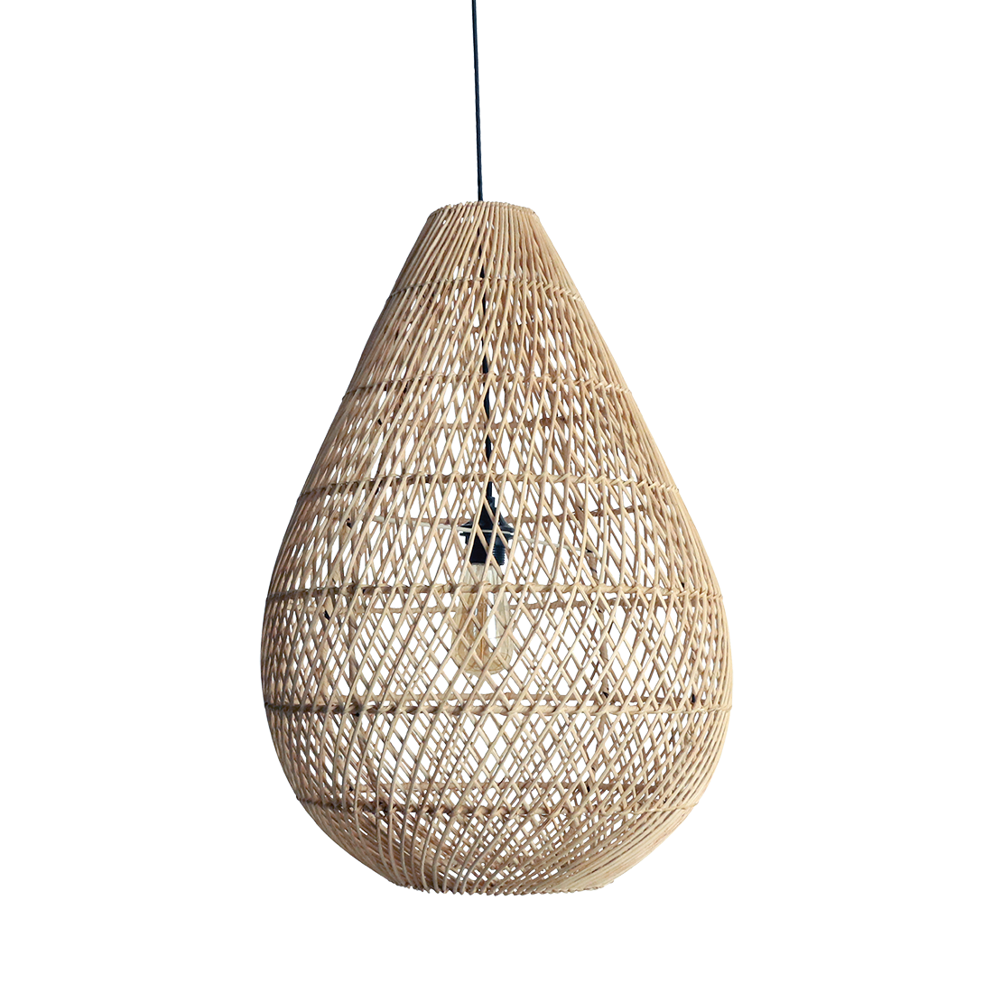 Maze druppel rotan hanglamp naturel - Ø 45x65 cm