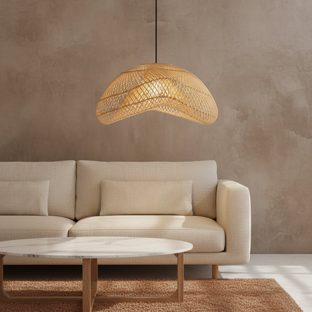 Maze rotan hanglamp organic L -Ø 57x31 cm