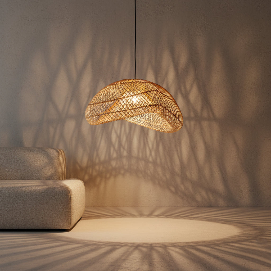 Maze rotan hanglamp organic L -Ø 57x31 cm