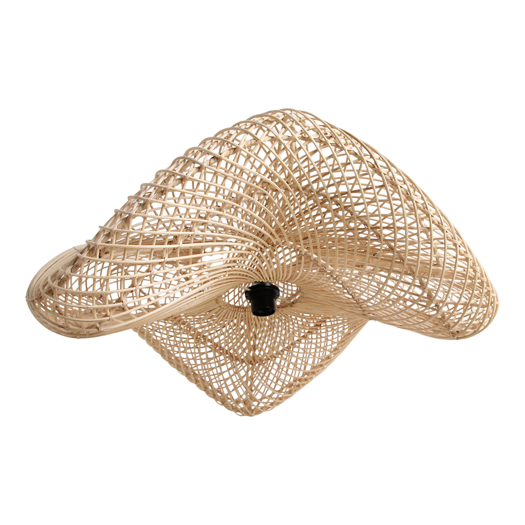 Wave Rattan-Hängeleuchte L - Ø 71x26 cm