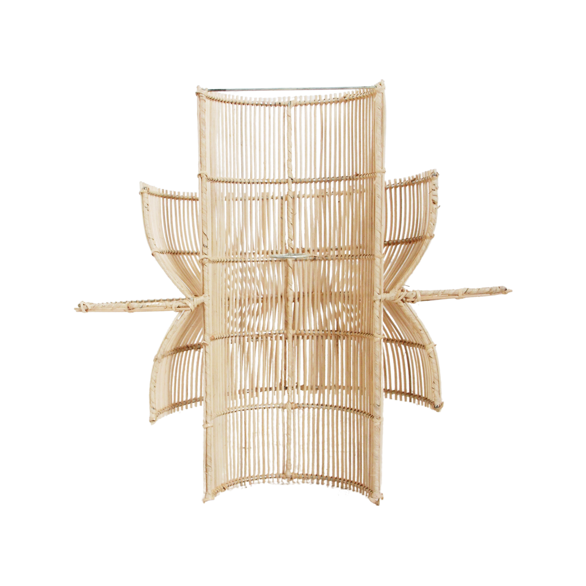 Saturn rotan wandlamp - 33x52x55 cm