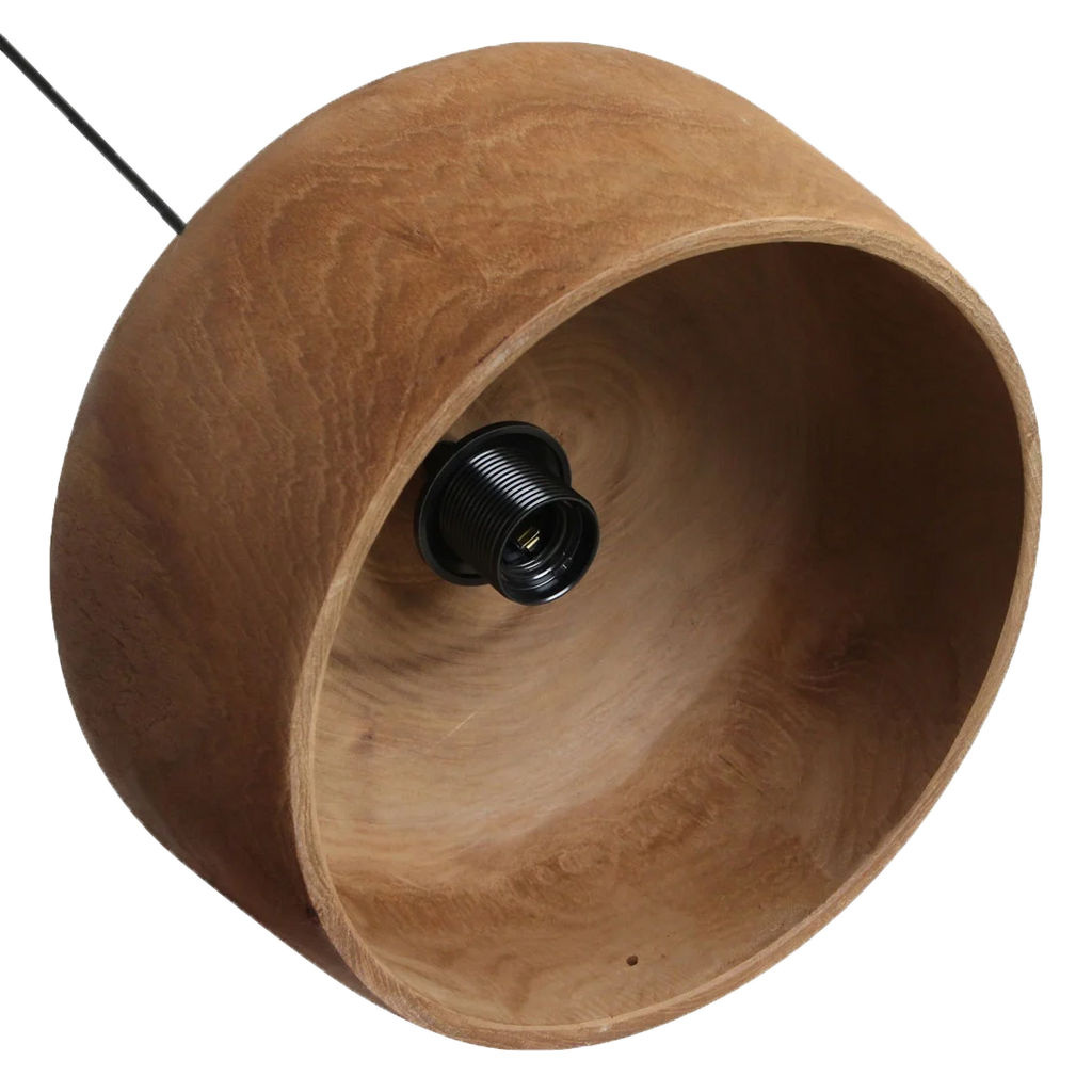 Sirocco teakhouten hanglamp Dome - Ø 30x20 cm
