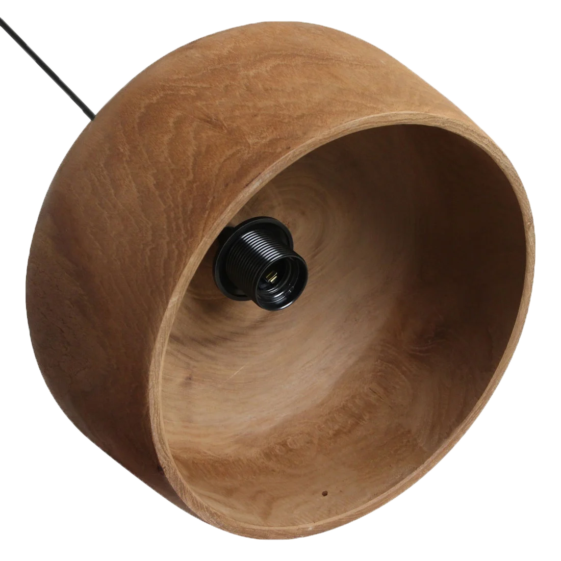Sirocco teakhouten hanglamp Dome - Ø 30x20 cm