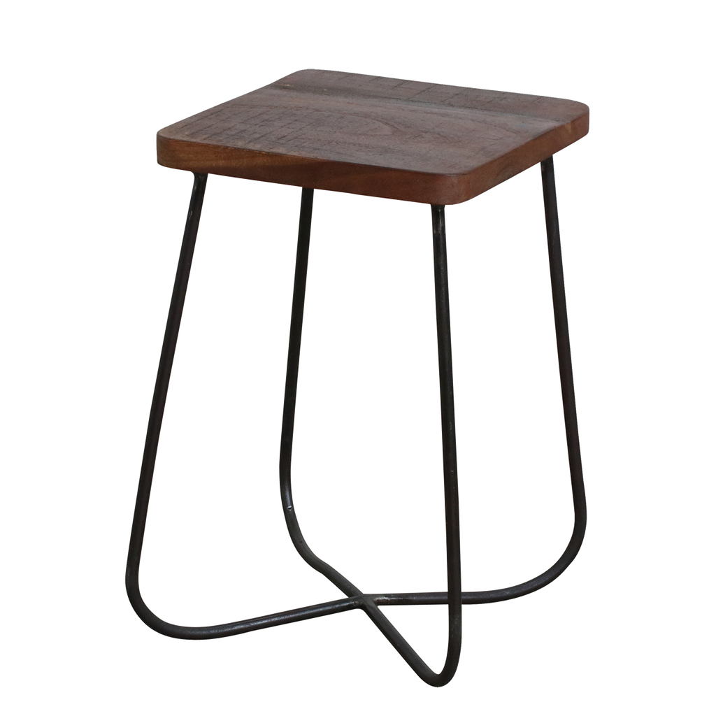 Factory stool/side table - FSC-recycled wood - 29x29x46 cm