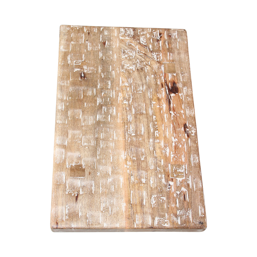 Mango wood side table/stool natural - 40x25x20 cm