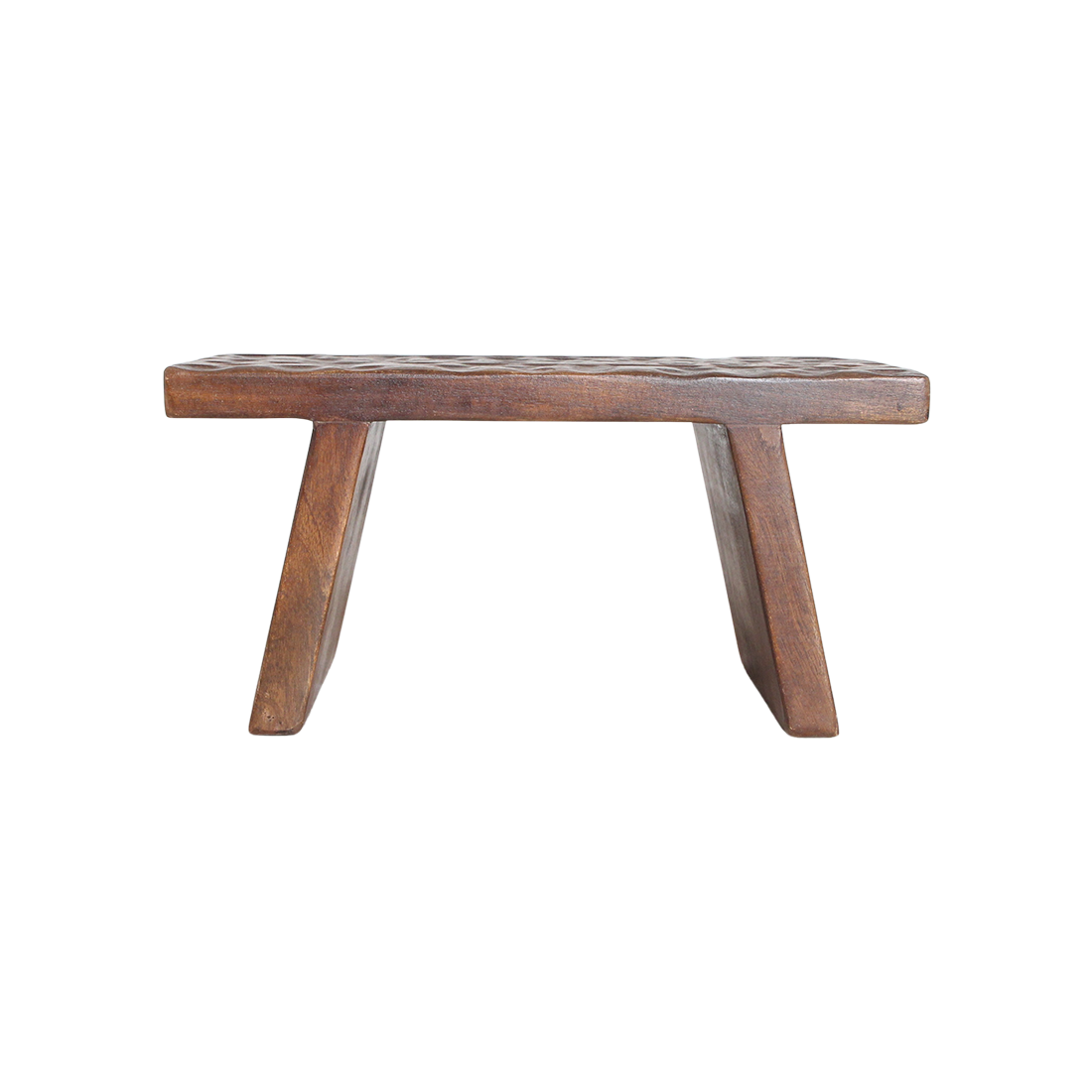 Mangohouten bijzettafel/kruk bruin - 40x25x20 cm