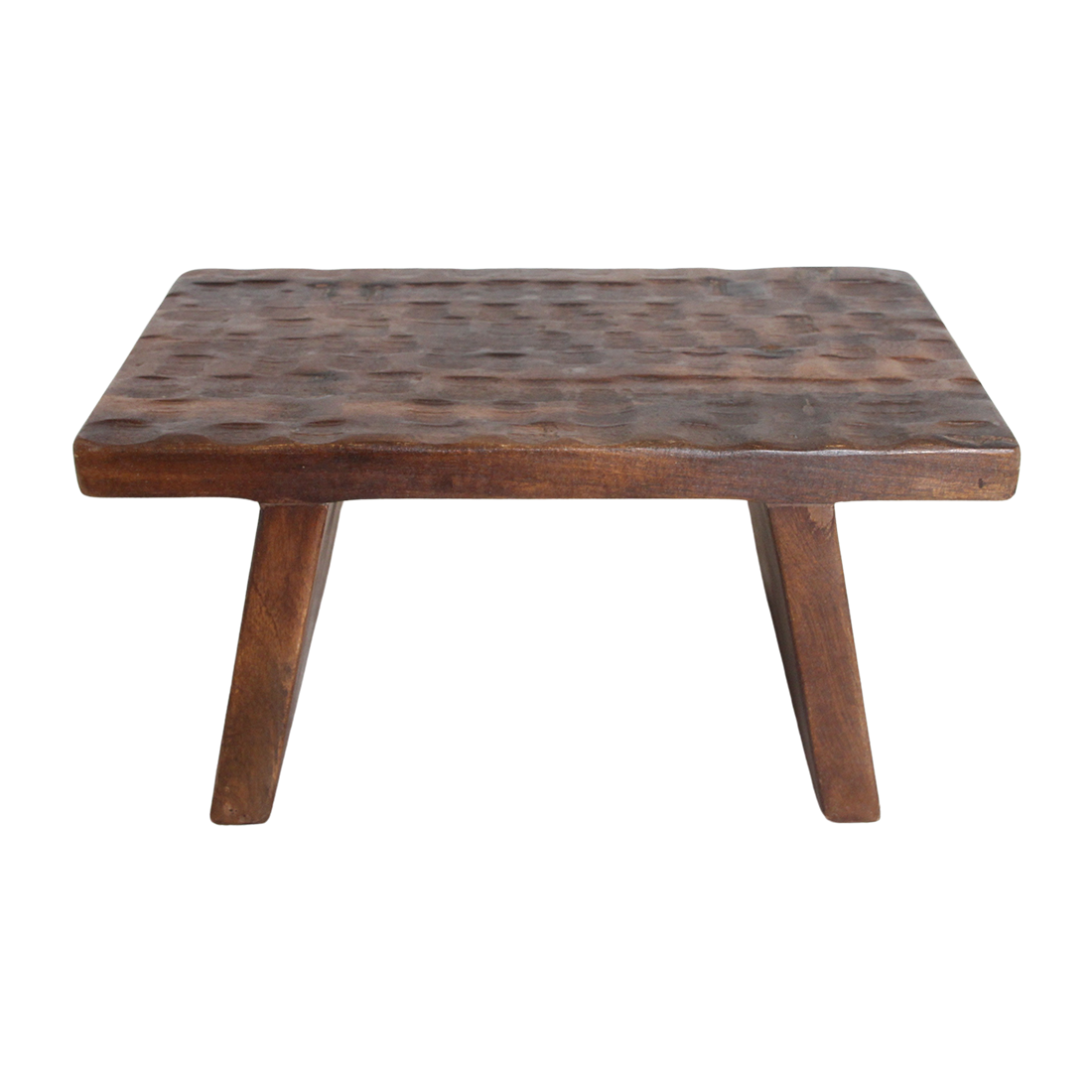 Mangohouten bijzettafel/kruk bruin - 40x25x20 cm