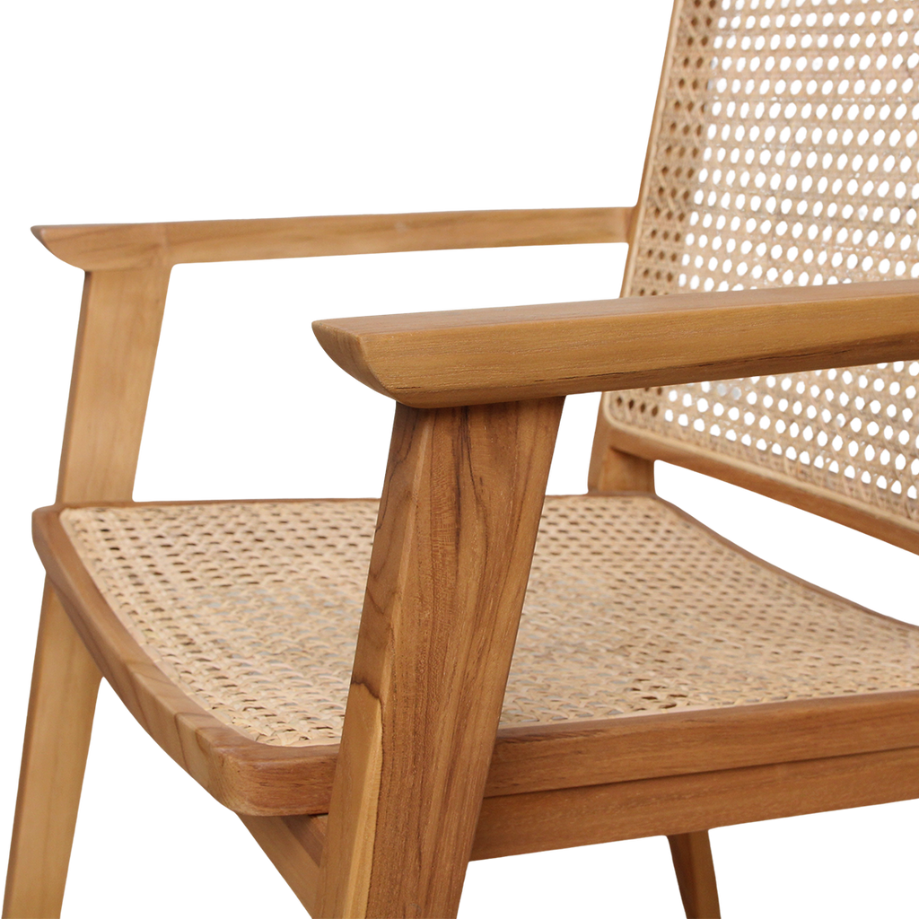 Nova teak eetkamerstoel met armleuning (set van 2)