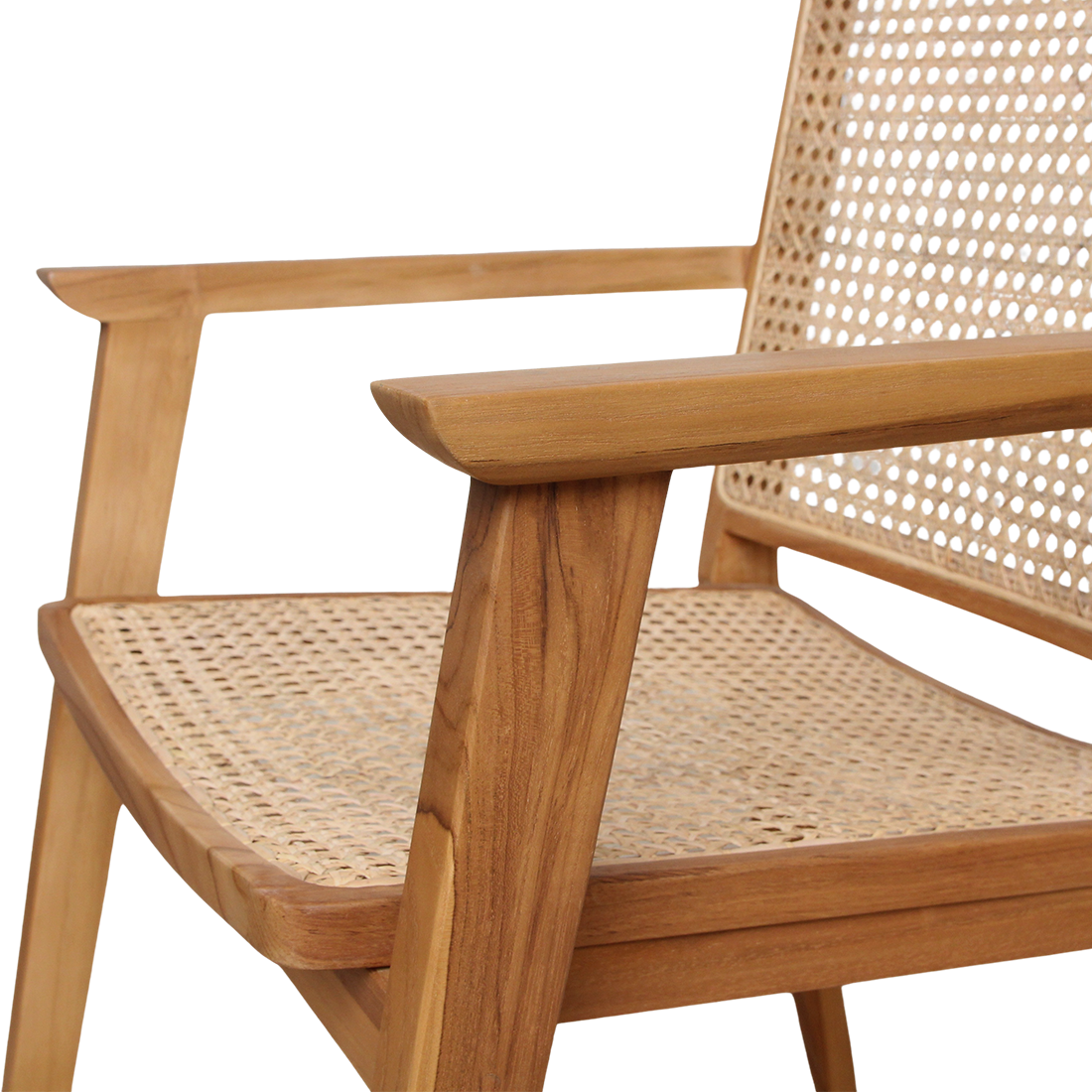 Nova teak eetkamerstoel met armleuning (set van 2)