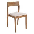 Freya teakhouten eetkamerstoel créme (set van 2)