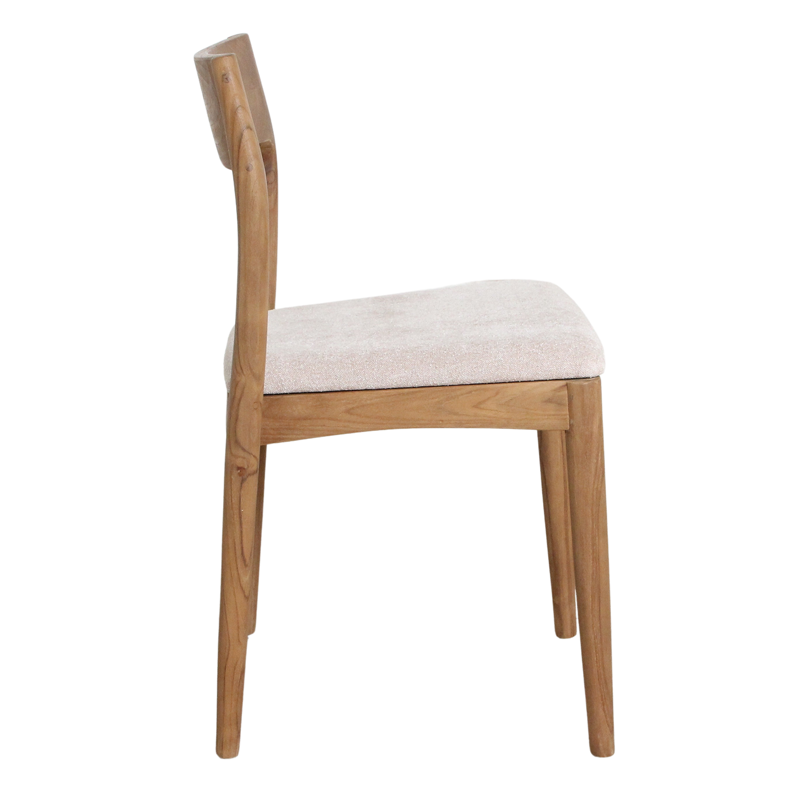 Freya teakhouten eetkamerstoel créme (set van 2)