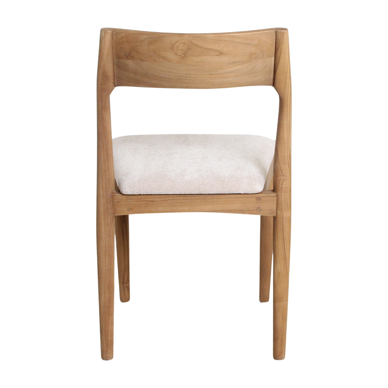 Freya teakhouten eetkamerstoel créme (set van 2)