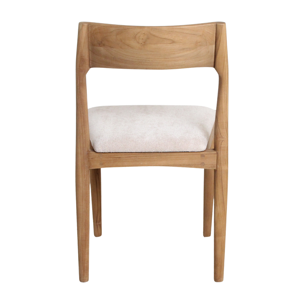 Freya teak dining chair cream (set of 2)