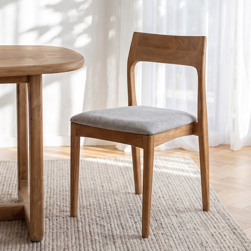 Freya Teak Dining Chair Light Green (Set of 2)