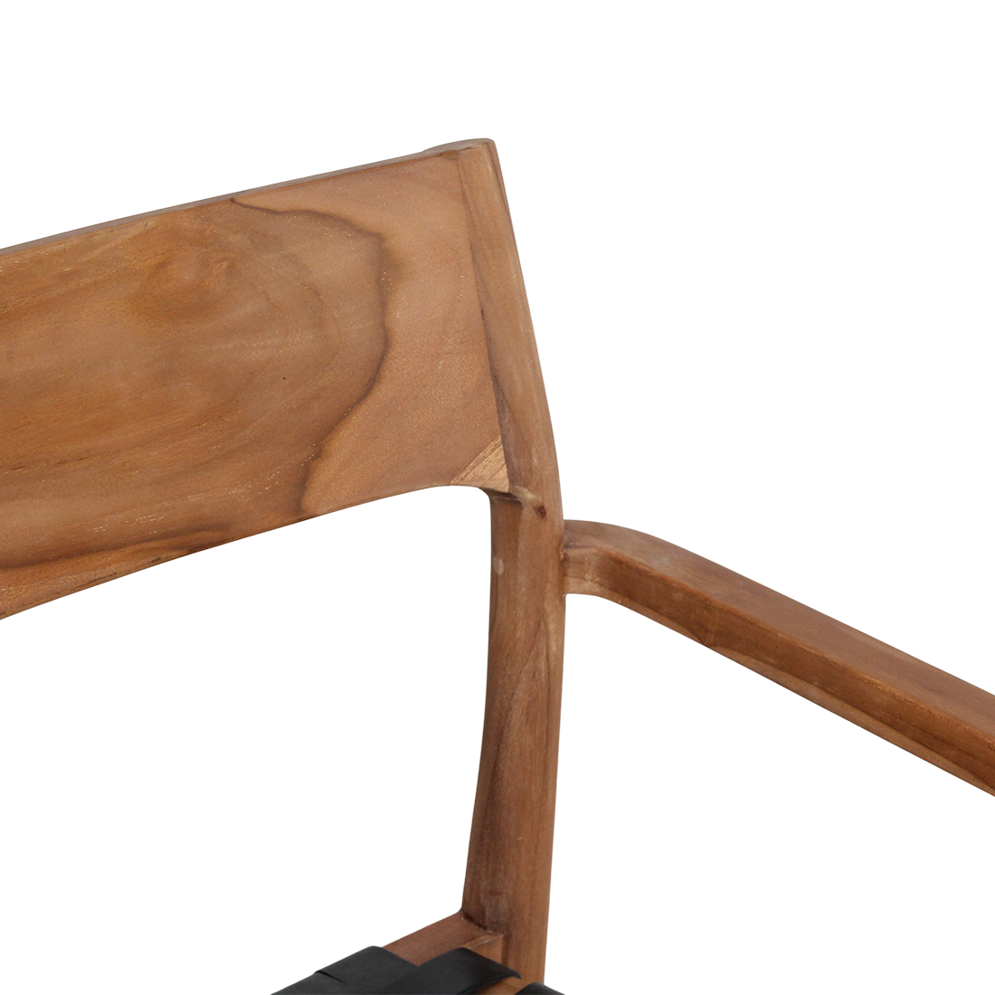 Freya Teak Dining Chair with Armrest - Black (set of 2)