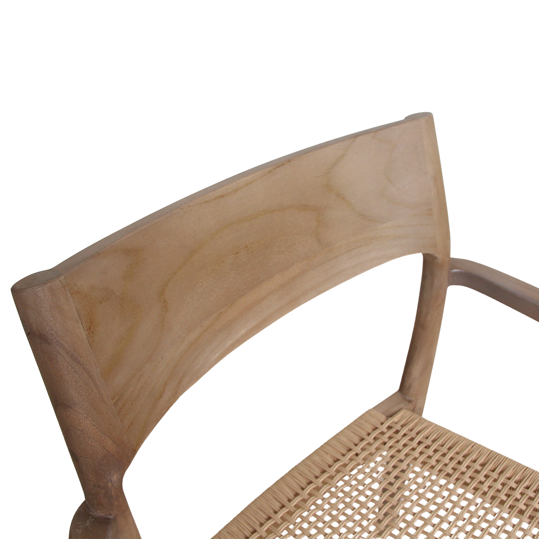 Freya licht teakhouten tuinstoel met armleuning - Naturel (set van 2)