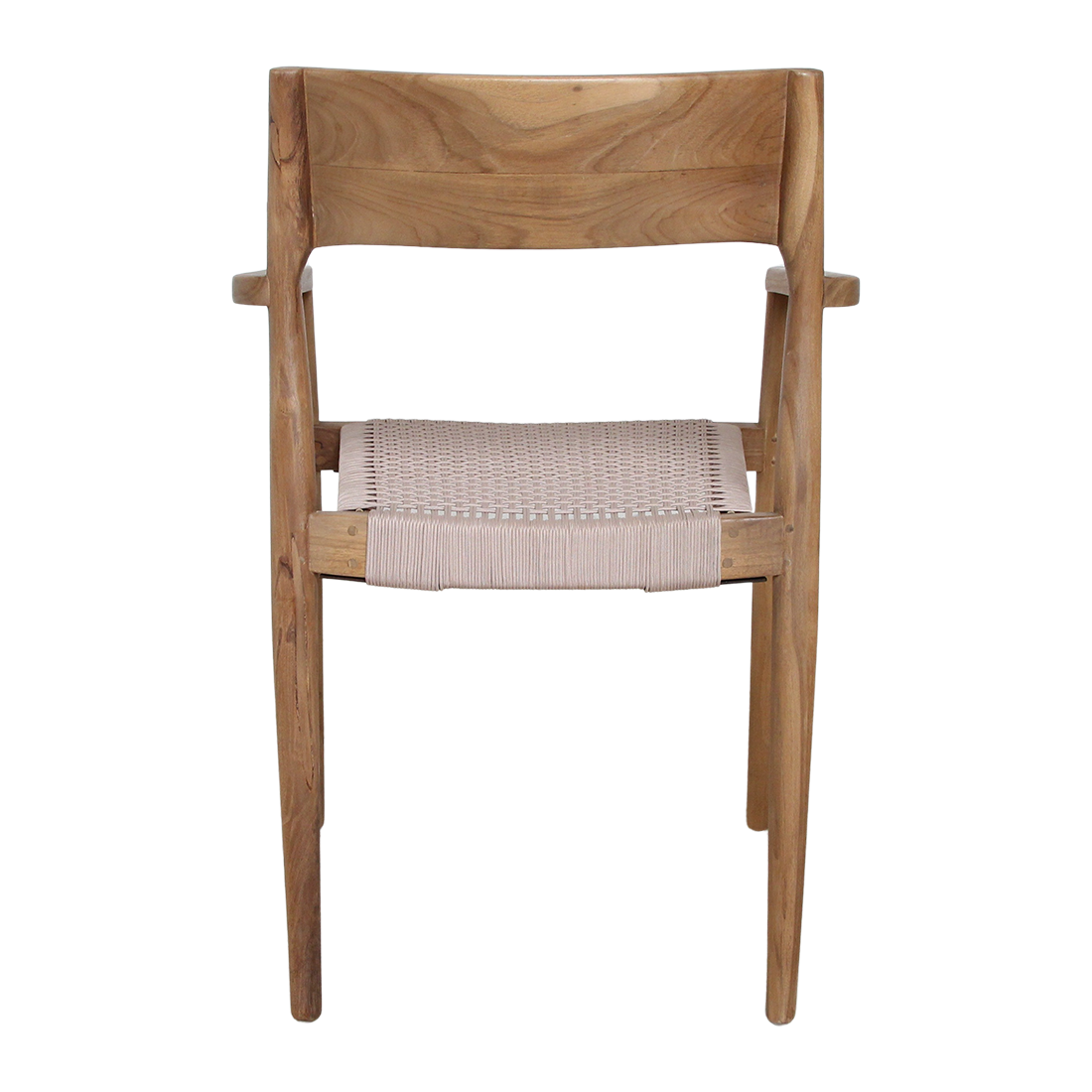 Freya donker teakhouten tuinstoel met armleuning - naturel (set van 2)