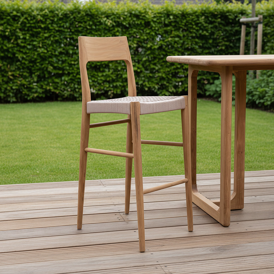 Freya teakhouten barstoel outdoor