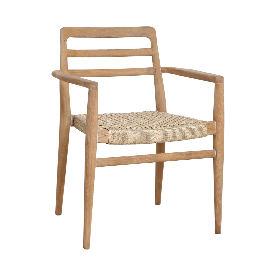 Verano Teak-Gartenstuhl mit Armlehnen – Natur (2er-Set)