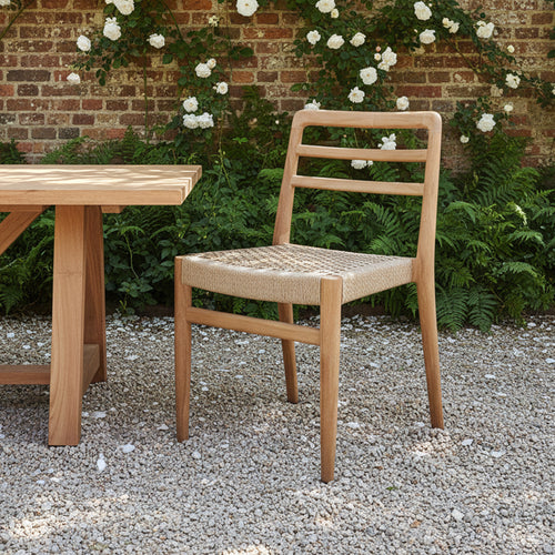Verano Teak Garden Chair with Armrest - Natural (set of 2)