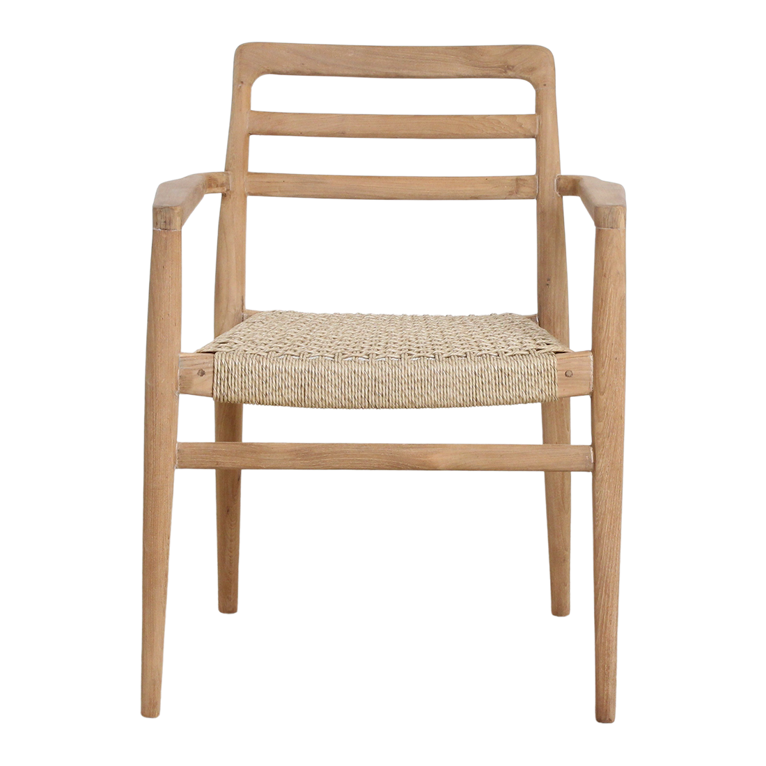 Verano Teak-Gartenstuhl mit Armlehnen – Natur (2er-Set)