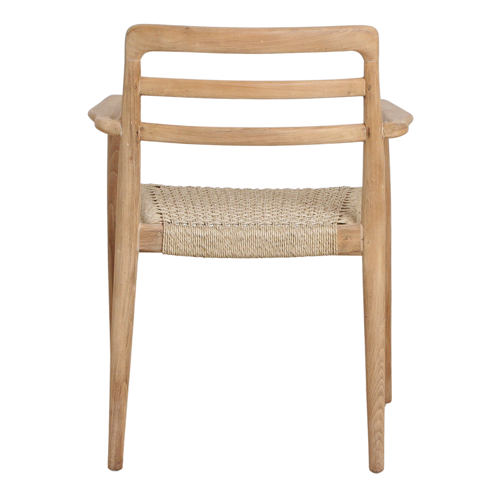 Verano Teak-Gartenstuhl mit Armlehnen – Natur (2er-Set)