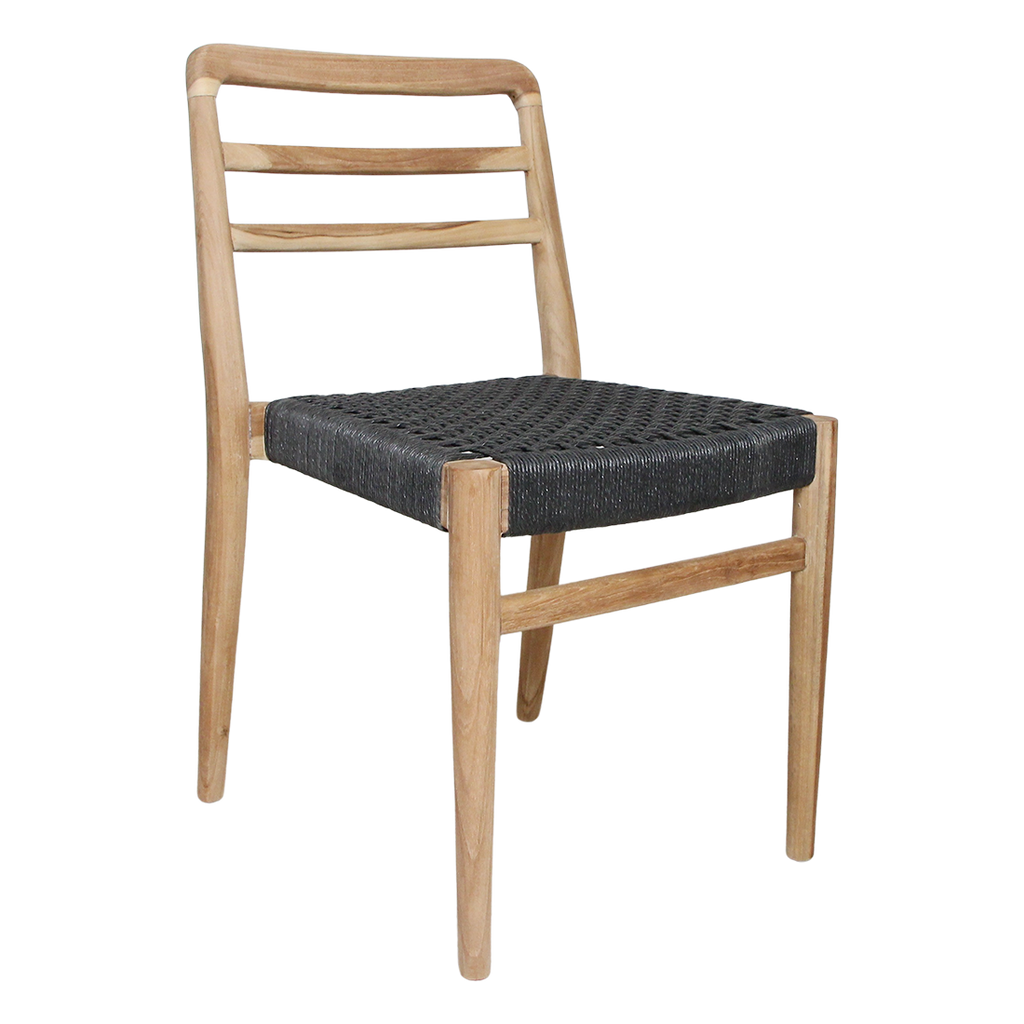 Verano teakhouten tuinstoel - Zwart (set van 2)
