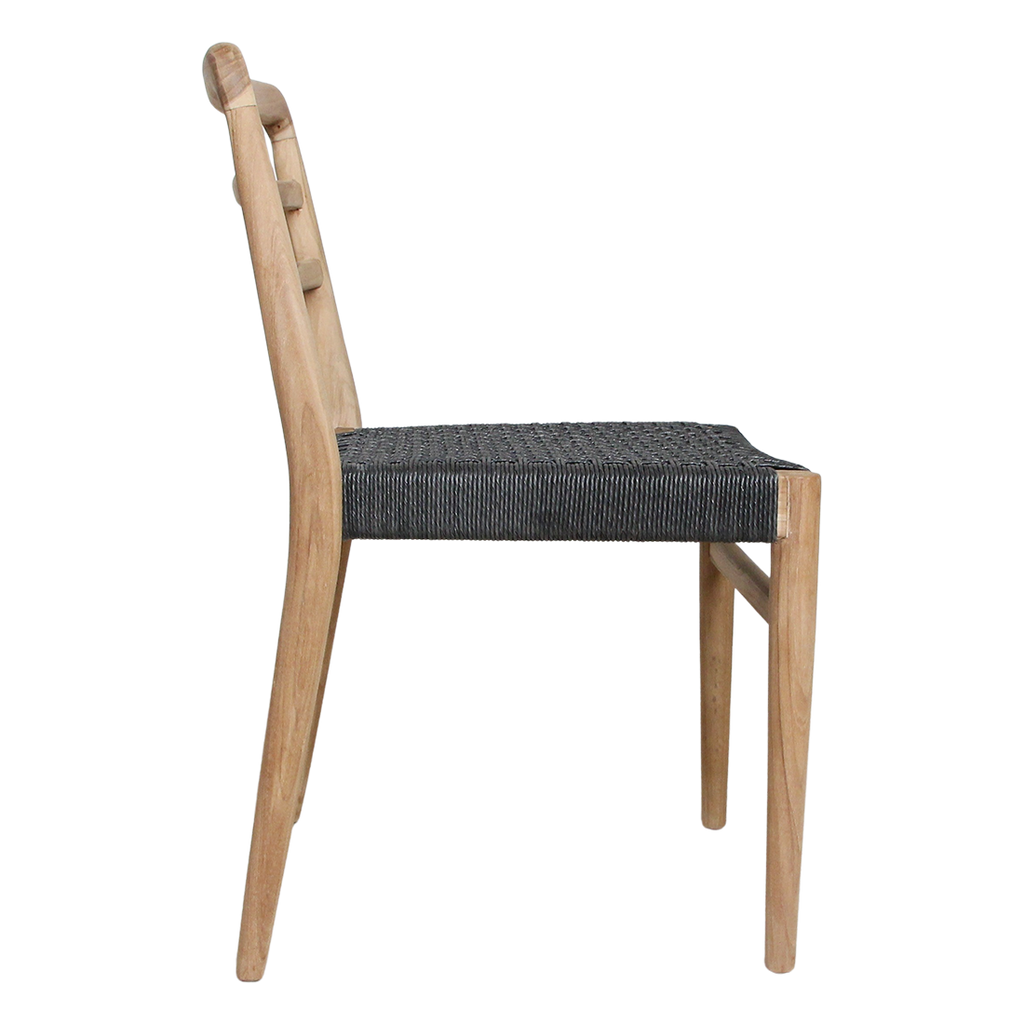Verano teakhouten tuinstoel - Zwart (set van 2)