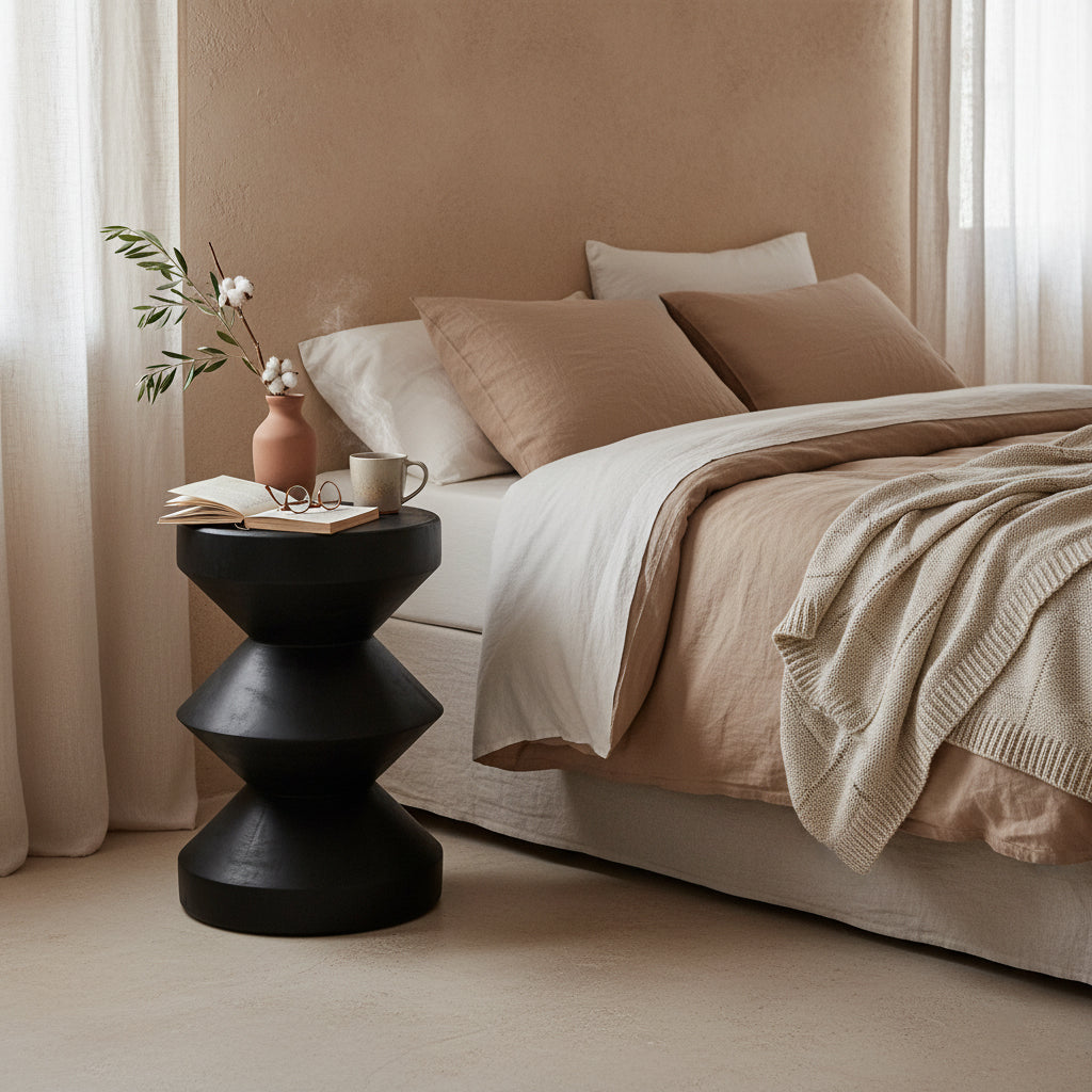 Forma Rizo black teak side table