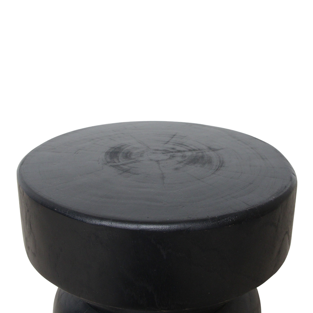 Forma teak side table Ritari black
