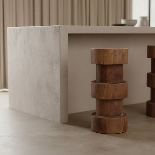 Forma teakhouten barkruk Totoma naturel - Noël Home